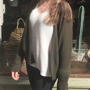 forest green sweater cardigan